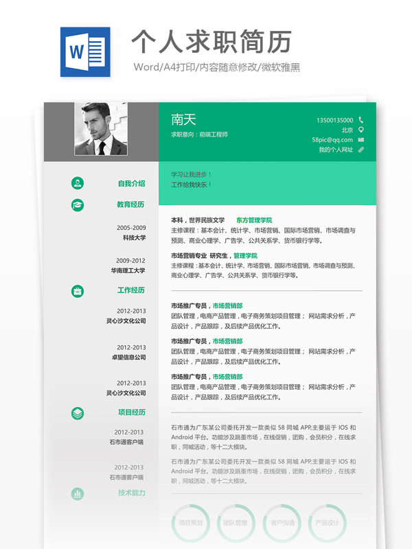 個人求職簡歷模板