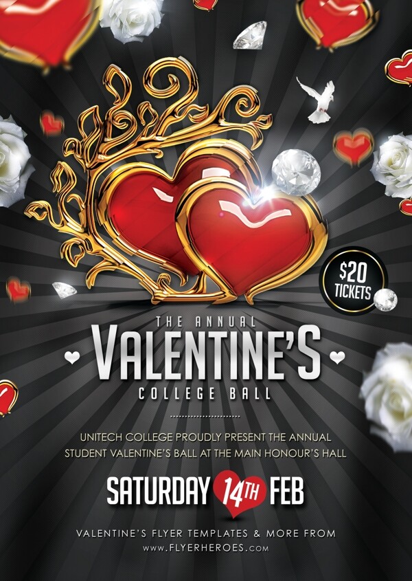 ValentinesBall創(chuàng)意海報