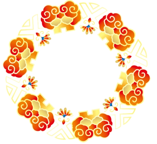 復(fù)古花紋