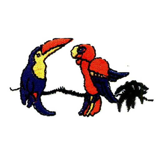 繡花動物鳥類色彩黑色免費(fèi)素材