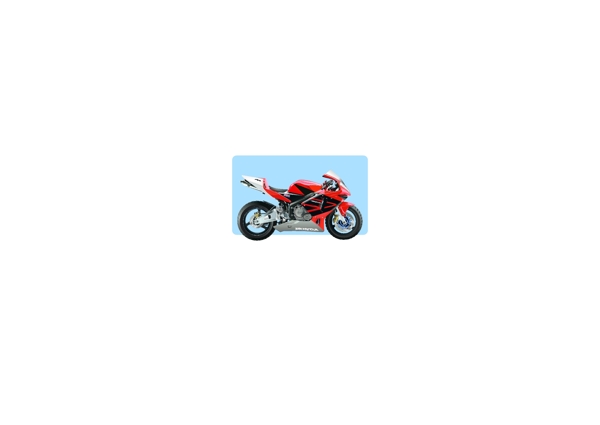 侧面红色摩托车矢量产品效果图