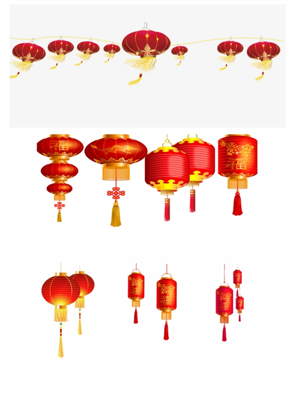 春节红灯笼素材