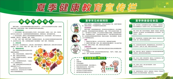 夏季健康宣傳欄
