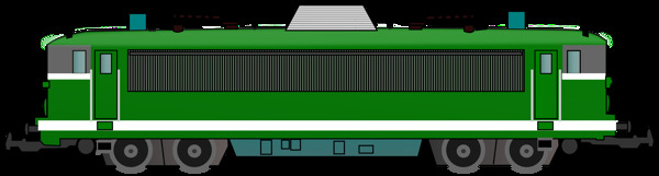 绿皮列车PNG元素