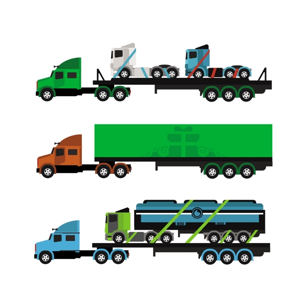 彩色的卡車(chē)組