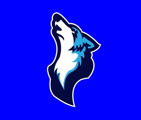 狼狗卡通logo标志