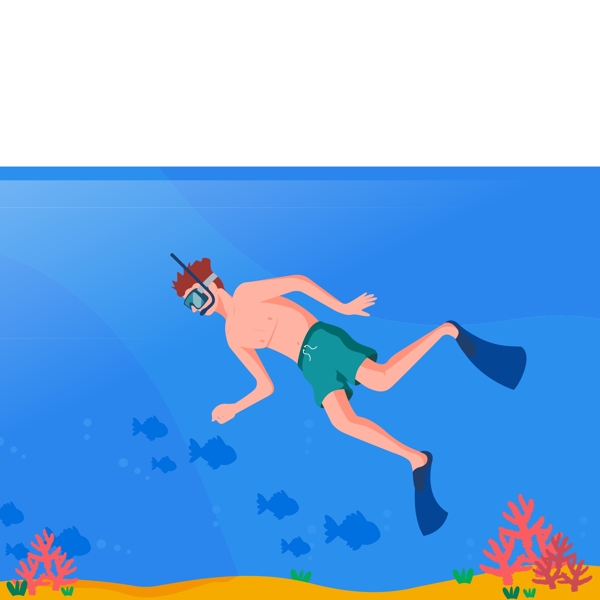 在水下潜水看珊瑚蓝