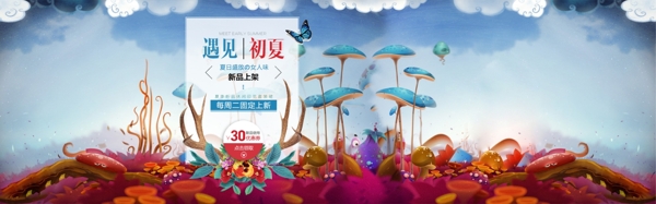 新品上架遇見(jiàn)初夏海報(bào)