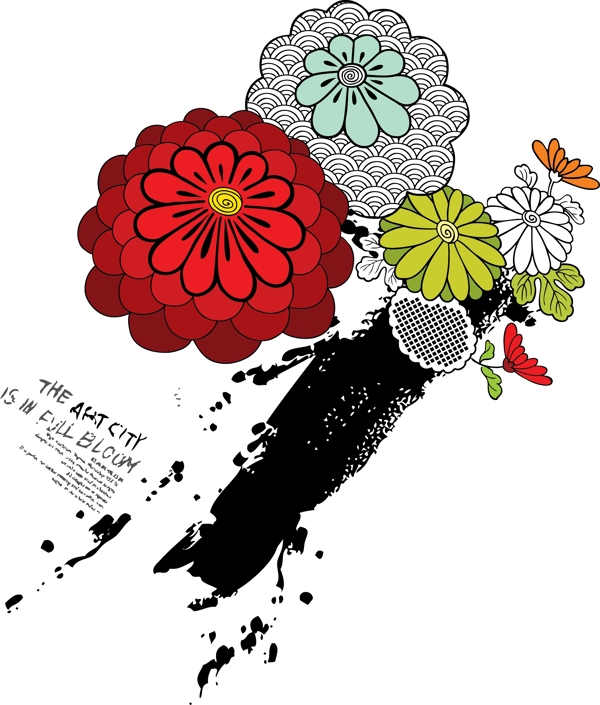 矢量花紋圖片