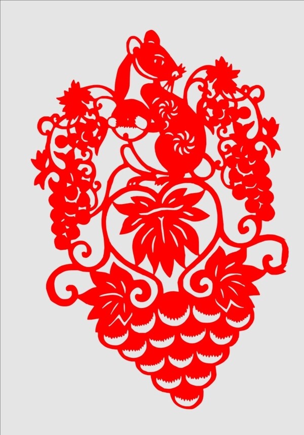 剪紙鼠