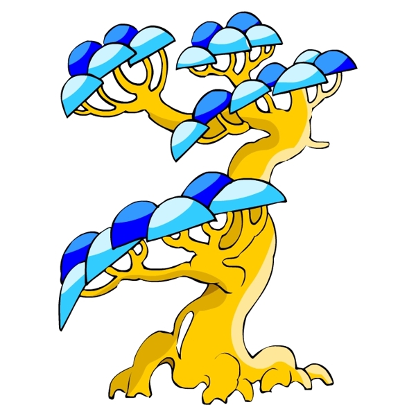 樹木古典插畫