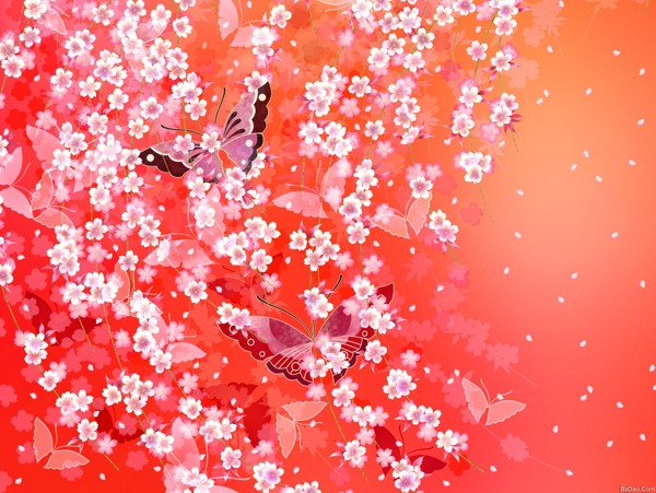 時(shí)尚花紋背景
