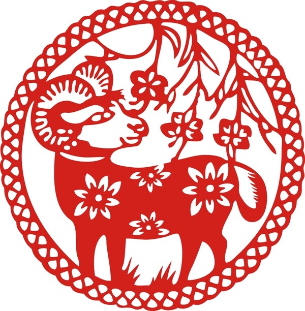 羊年剪紙
