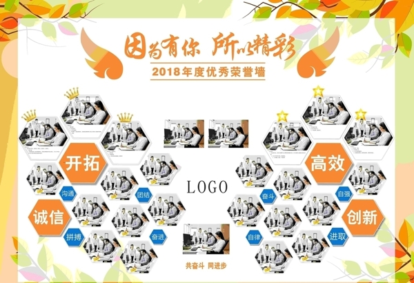 優(yōu)秀員工墻印刷榮譽(yù)墻