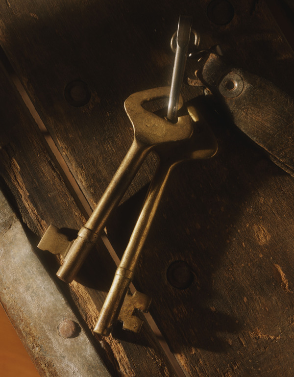 陈旧的钥匙和锁