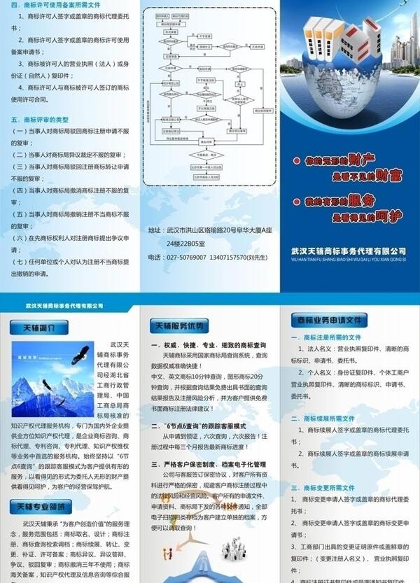 天輔商標(biāo)代理折頁圖片
