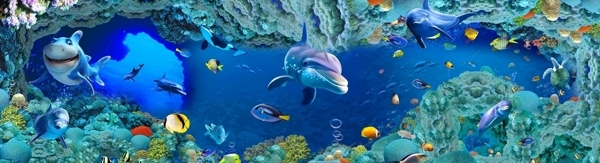 海底世界全屋壁画图片
