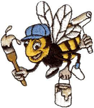 绣花动物色彩蜜蜂免费素材
