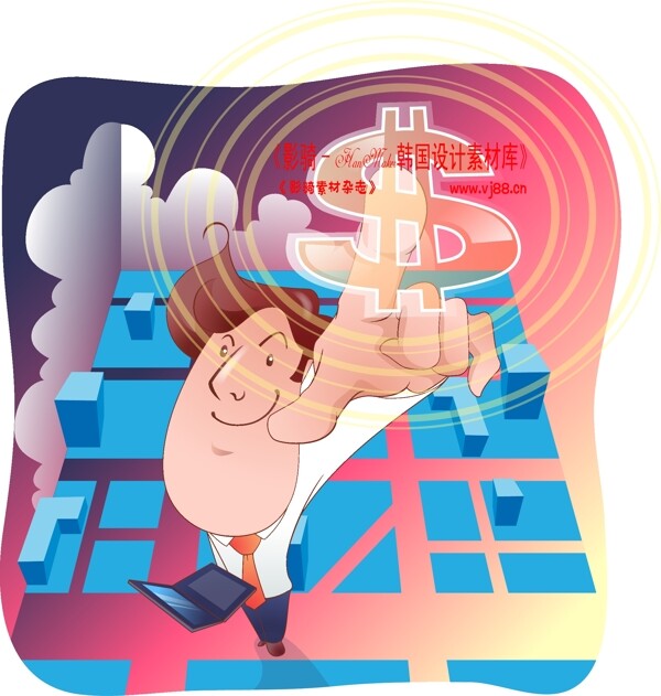 男性商業(yè)插畫商務(wù)矢量素材商務(wù)男性HanMaker韓國設(shè)計素材庫
