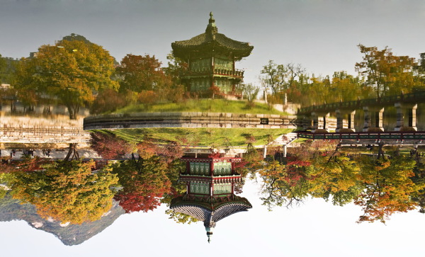 韩国首尔景福宫风景图片