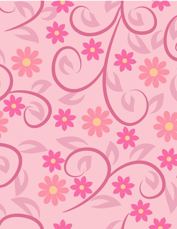 粉色花瓣背景底纹