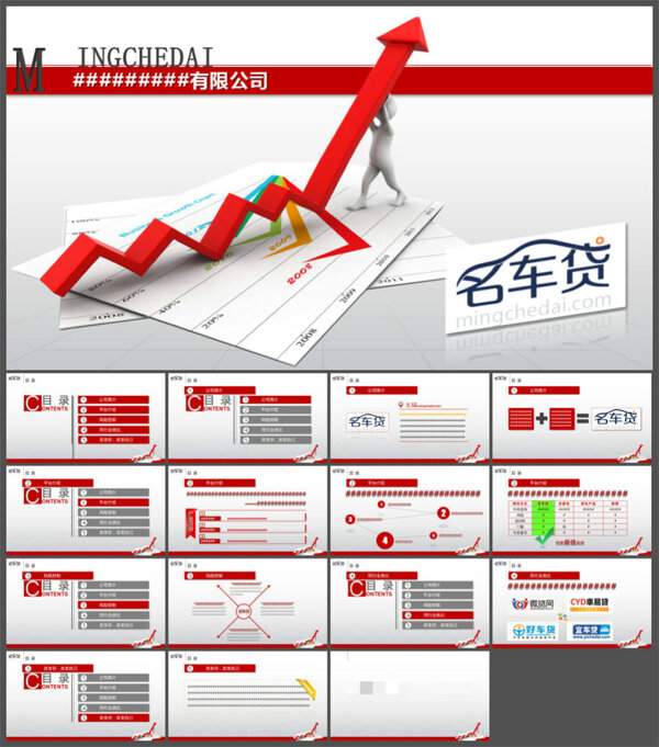 公司业绩汇报PPT模板