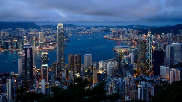 璀璨的香港夜景