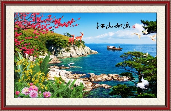 山水室內(nèi)裝飾畫(huà)素材下載