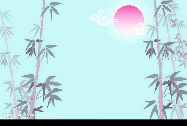 太陽(yáng)竹子圖片