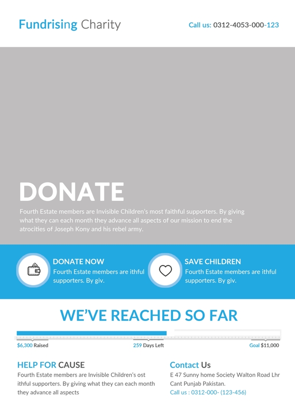 慈善机构宣传单模板