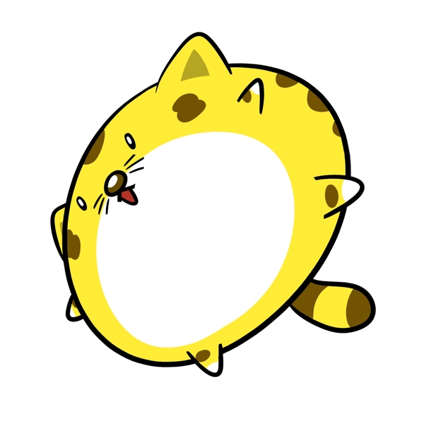 卡通黄色小猫创意对话框文本框