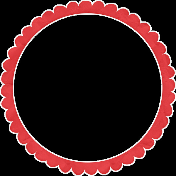 红色圆圈png元素素材