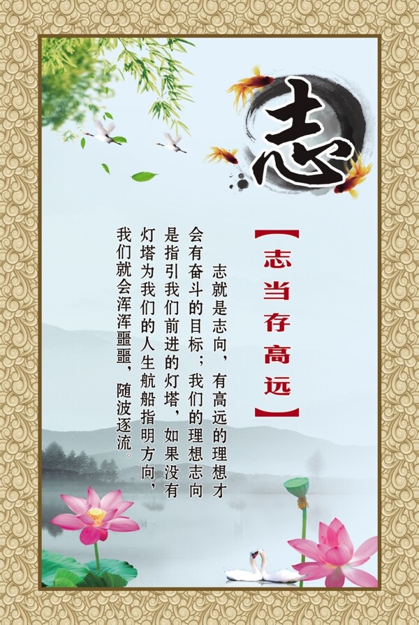 中國風校園文化墻志圖片