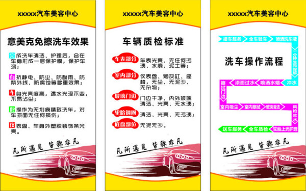汽車美容中心展板