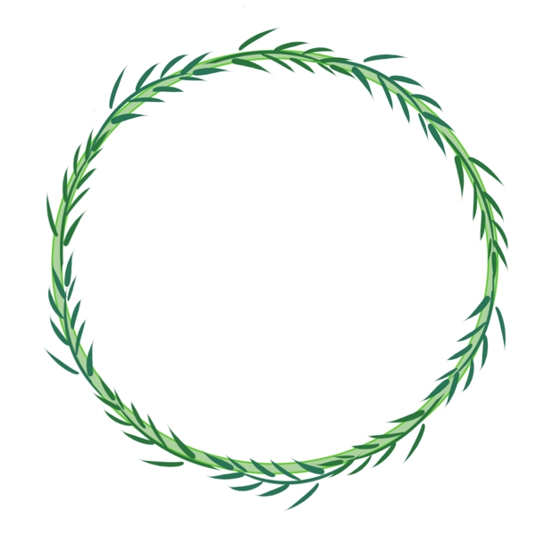 綠色草環(huán)邊框裝飾