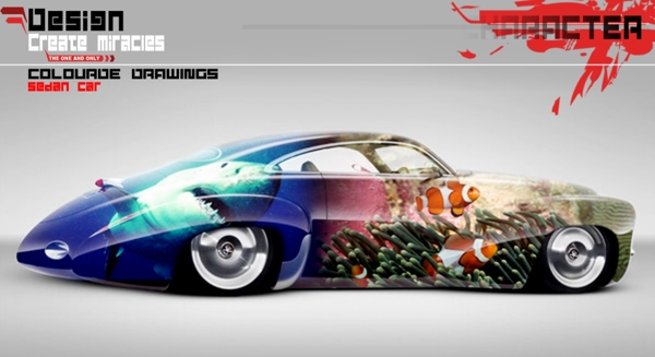 創(chuàng)意汽車彩繪彩繪汽車
