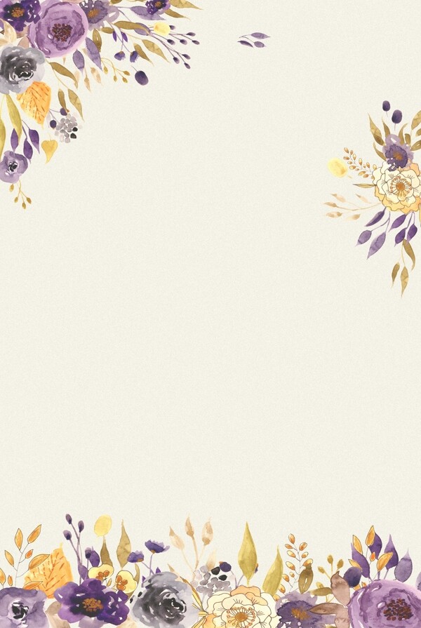 淡紫色花卉母亲节海报背景