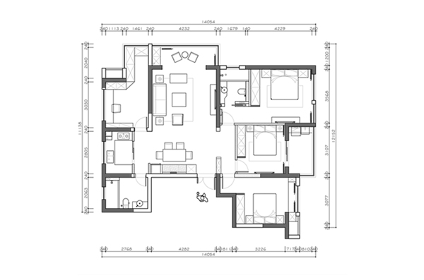 CAD住宅设计平面方案