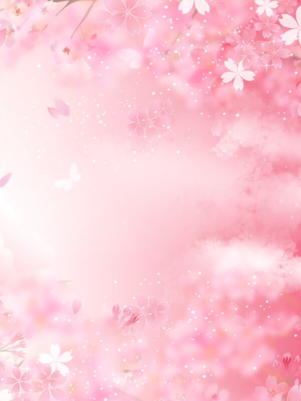 粉色简约唯美樱花风景背景