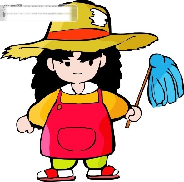 小女孩漫畫矢量圖153