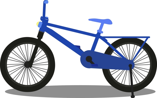 简约扁平卡通中小学生开学自行车