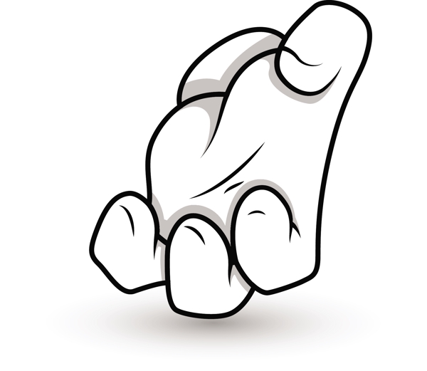 卡通手?jǐn)D壓手勢(shì)矢量插畫(huà)