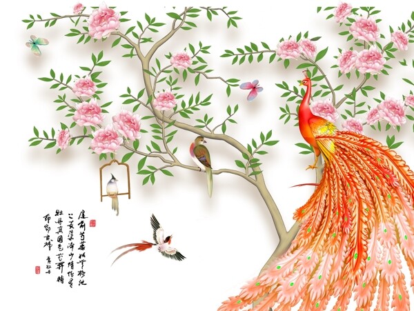 新中式背景墻