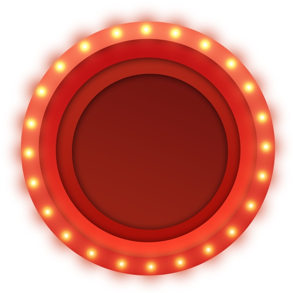 红色圆形背景框素材