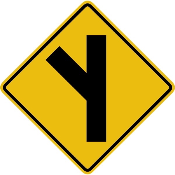 外国交通图标前方岔路口图标