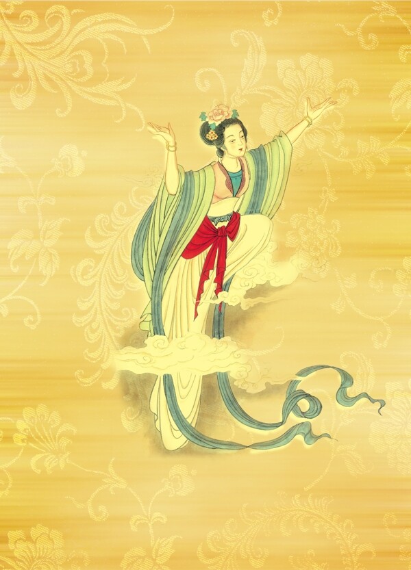 PSD古典飛天海報(bào)素材下載