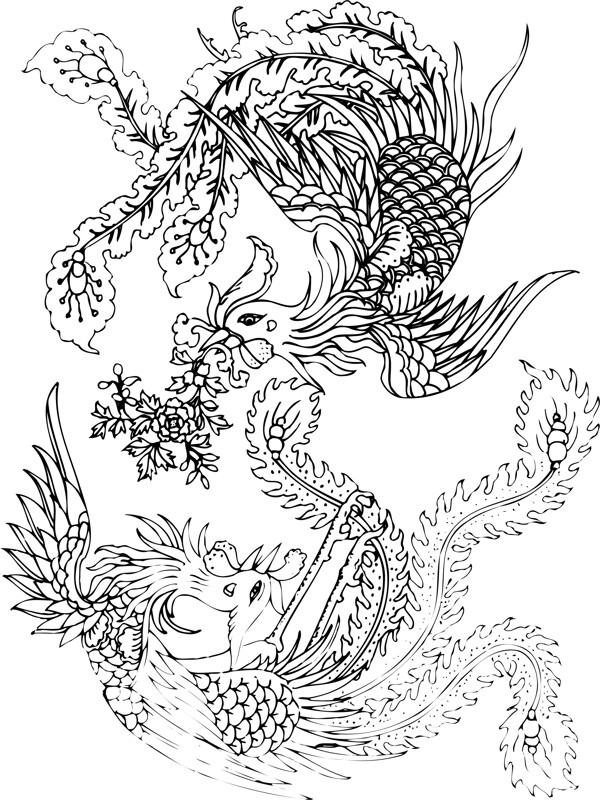 印花矢量圖動(dòng)物色彩花紋民族免費(fèi)素材
