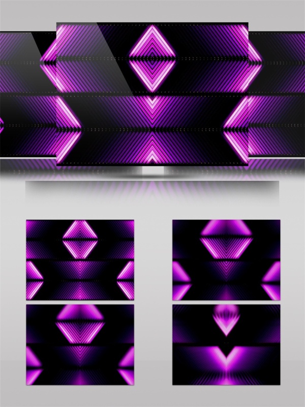 紫色光束水晶动态视频素材