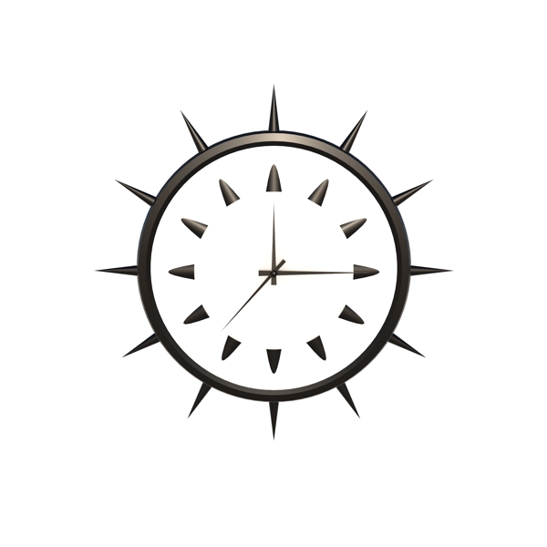 C4D立体个性铆钉装饰钟表