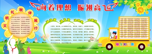 學(xué)校講文明樹新風(fēng)展板